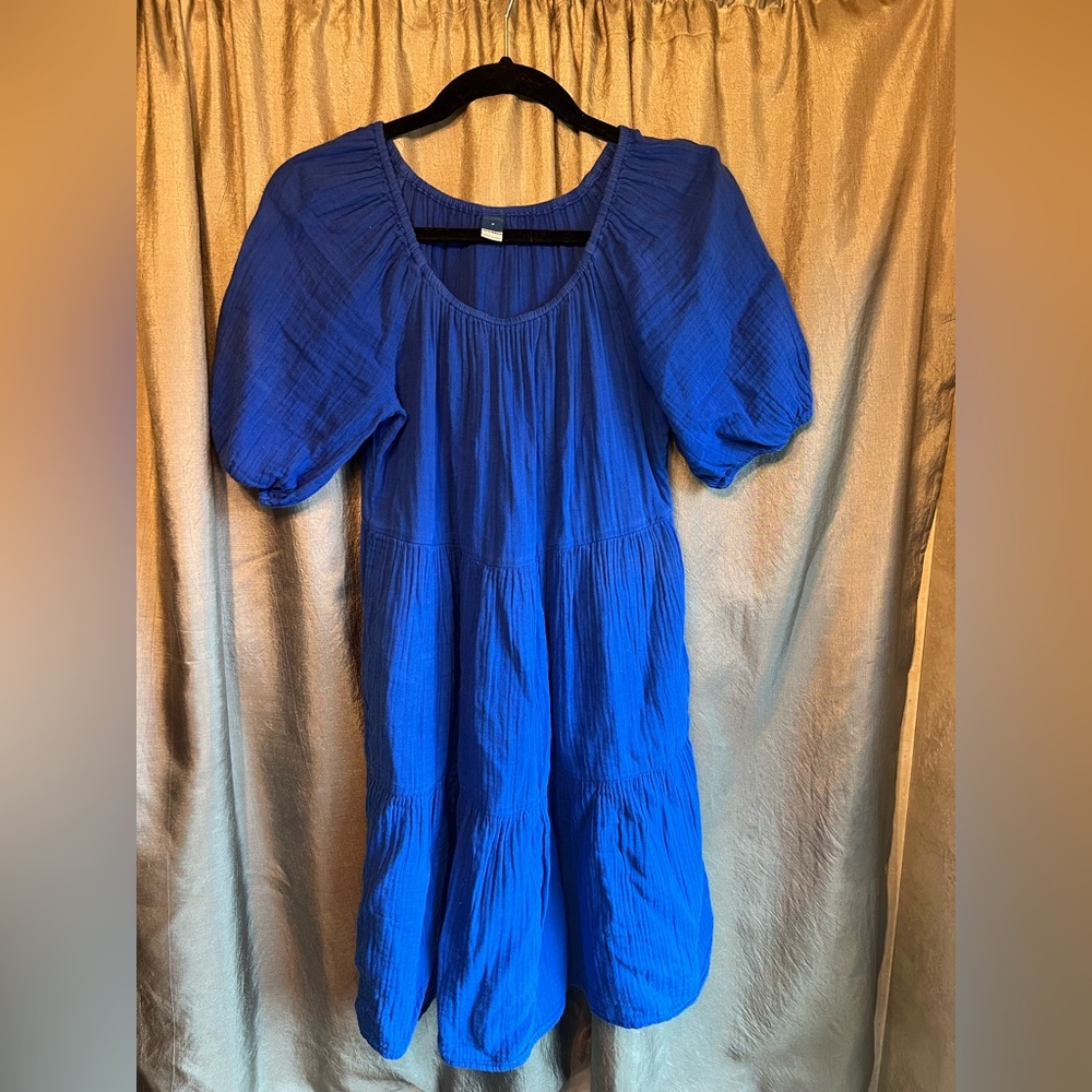Old Navy Vibrant Blue Midi Dress